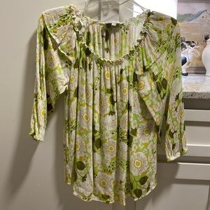 Rose + Olive 3/4 length sleeve top